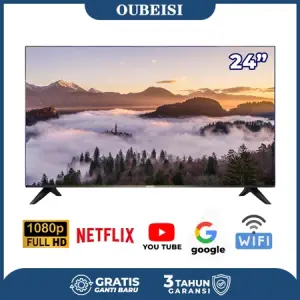 OUBEISI TV Smart TV 24 inch TV Digital LED TV Android 11.0